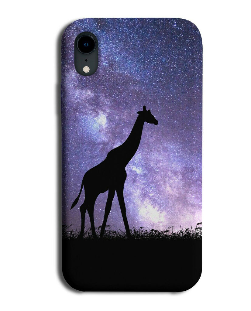 Giraffe Silhouette Phone Case Cover Giraffes Galaxy Moon Universe i210