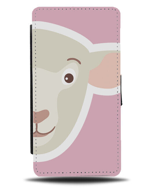 Lamb Face Sticker Design Flip Wallet Case Lambs Head Farm Animal Animals K269