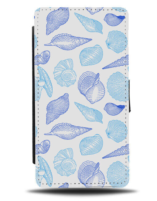 Blue Sea Rocks Flip Wallet Case Shells Shell Seashell Stencil Drawing K821