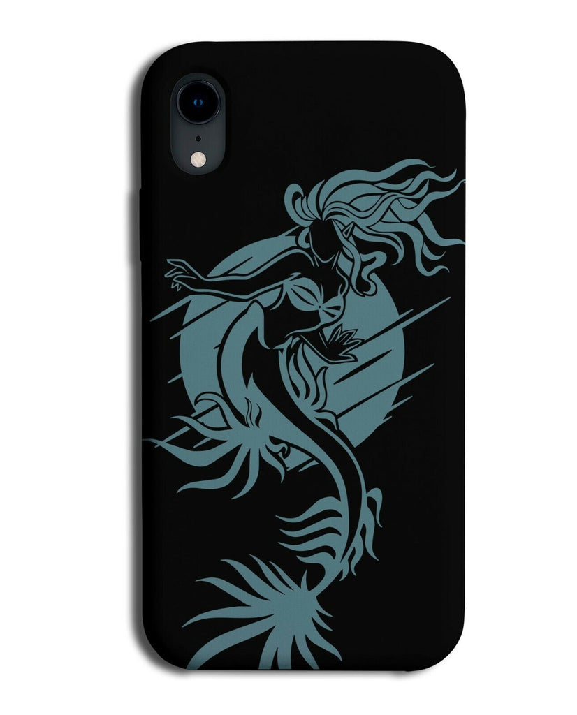Swimming Underwater Mermaid Silhouette Shape Phone Case Cover Outline J738