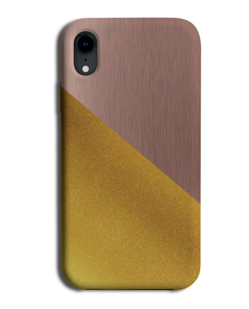 Rose Gold and Gold Phone Case Cover Design Diagonal Golden Strip i387