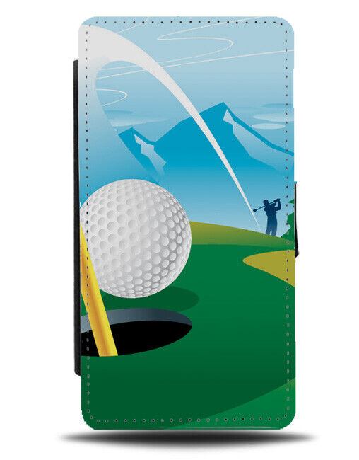 Hole in One Golfing Flip Wallet Case Golf Golfer Cartoon Animation Ball J465