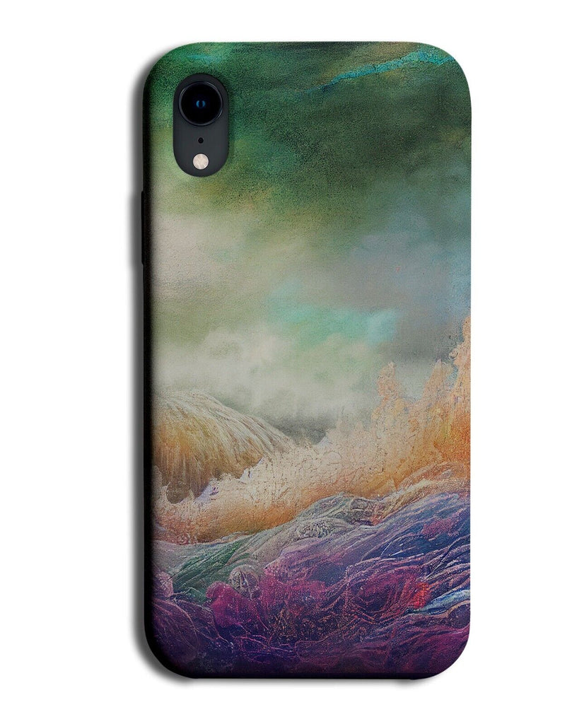 Pastel Oil Painting Waves Phone Case Cover Ocean Sea Wave Print Style Crash BV67