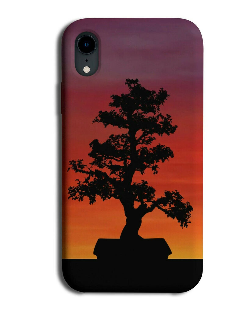Sunset Bonsai Tree Phone Case Cover Trees Plant Silhouette Japanese si391