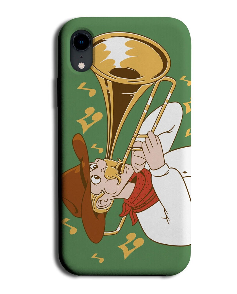 Cowboy Playing The Trombone Phone Case Cover Trombones Brass Band Music P036