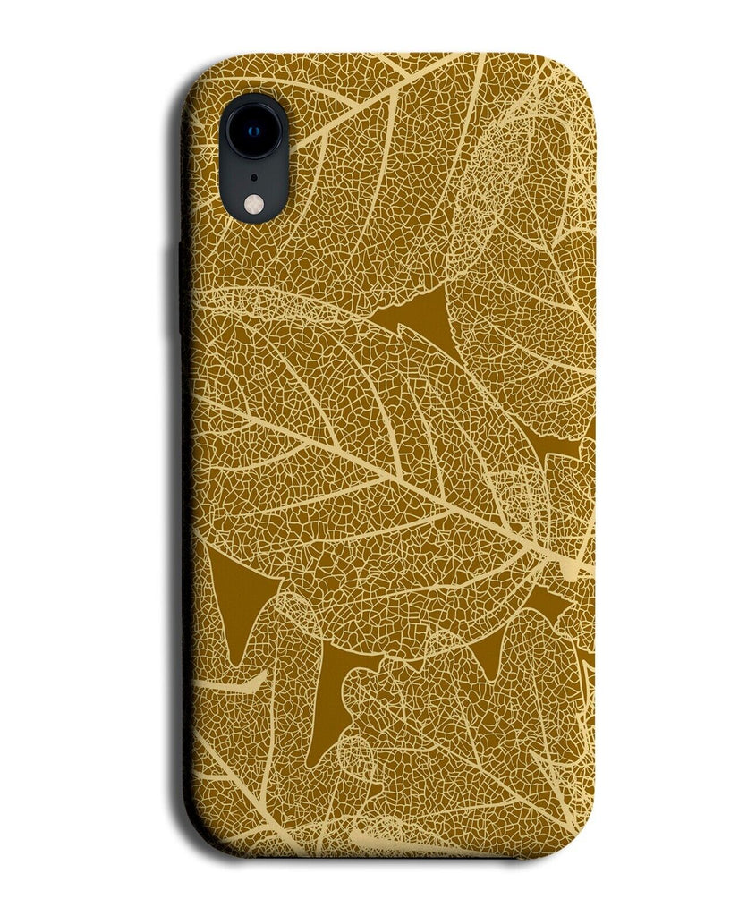 Golden Foil Leaves Print Phone Case Cover Gold Leaf Nature Outdoor Stems AA84