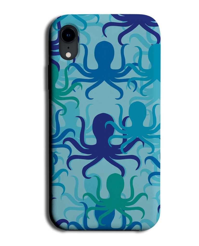 Octopus Pattern Phone Case Cover Octopuses Design Sea Blue Ocean Shapes AX12