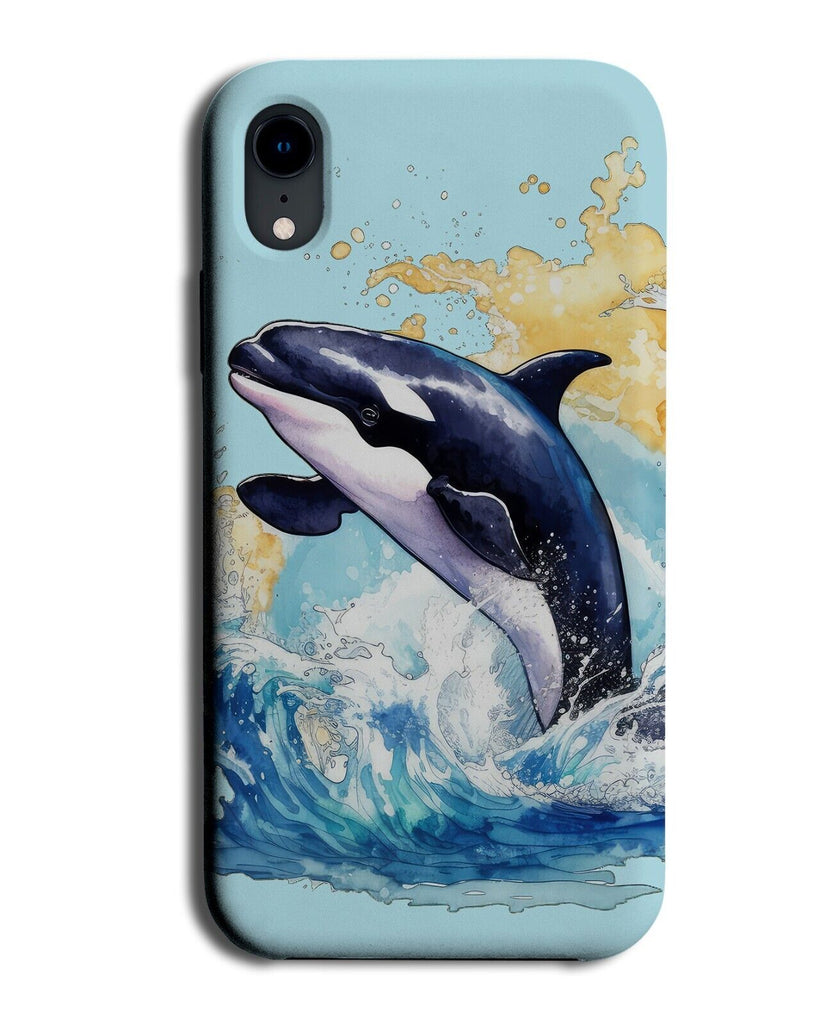 Jumping Orca Out Of The Water Phone Case Cover Black and White Orcas Whale DE95