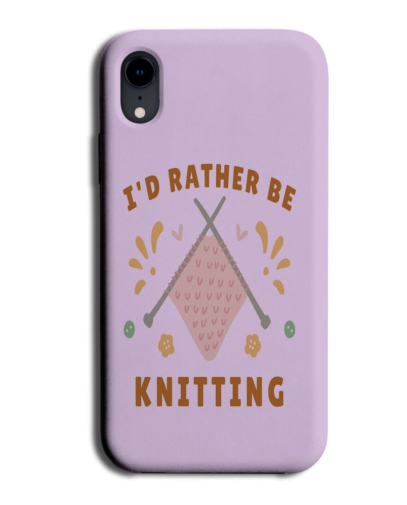 Id Rather Be Knitting Phone Case Cover Knit Knitwear Crochet Crochets Set P890