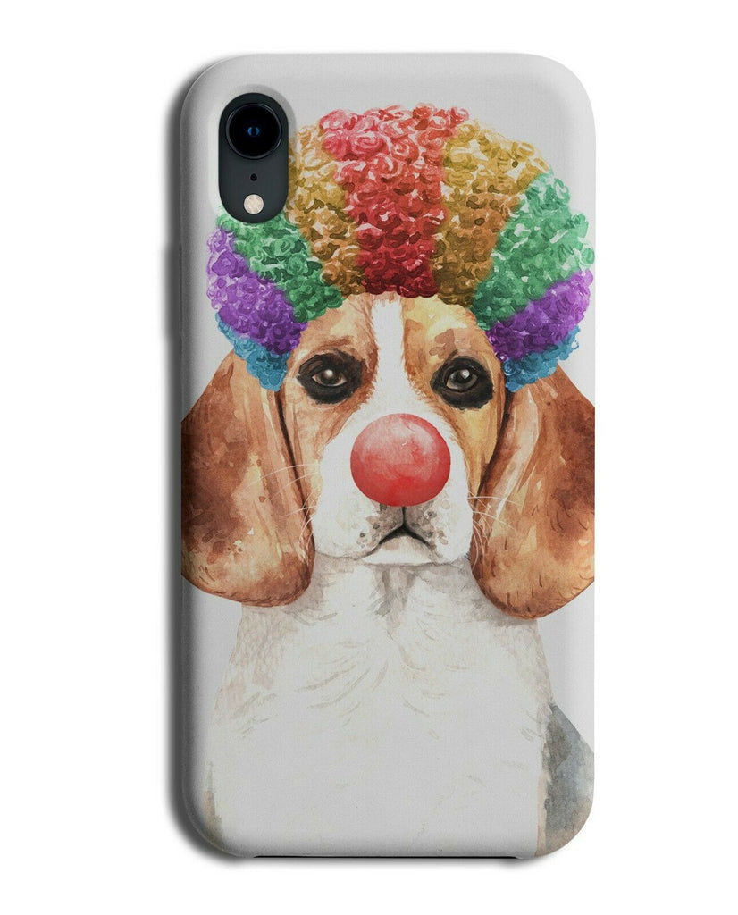 Beagle The Clown Phone Case Cover Clowns Colourful Wig Red Nose Beagles K670