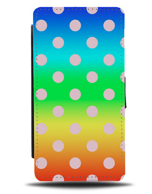 Multicoloured and Baby Pink Polka Dot Flip Cover Wallet Phone Case Dots i463