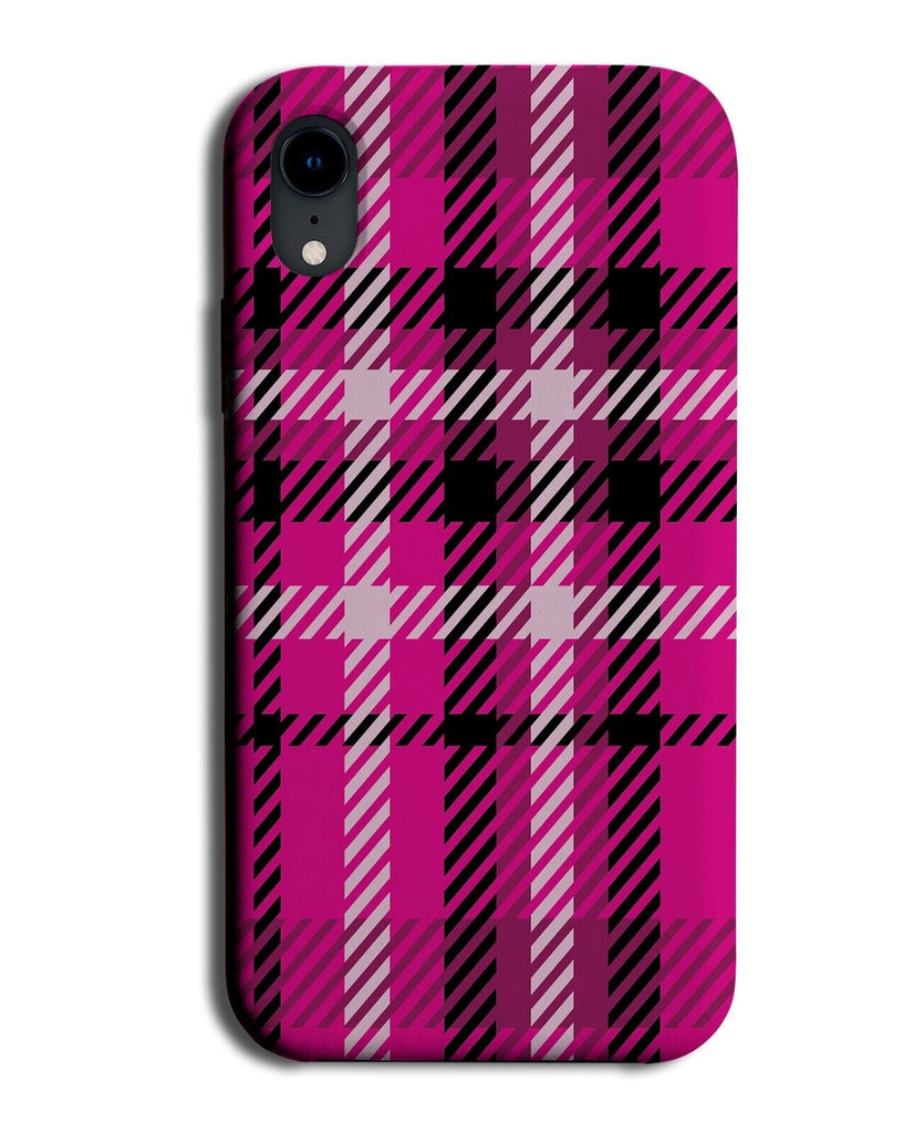 Hot Pink Gingham Phone Case Cover Flannel Tartan Pattern Patterning Dark AT91