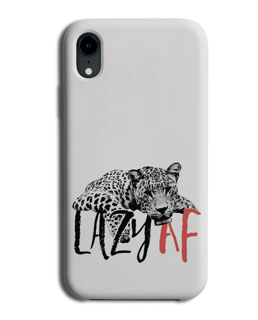 Lazy AF Phone Case Cover Leopard Drawing Hand Drawn Leopards Black White E125