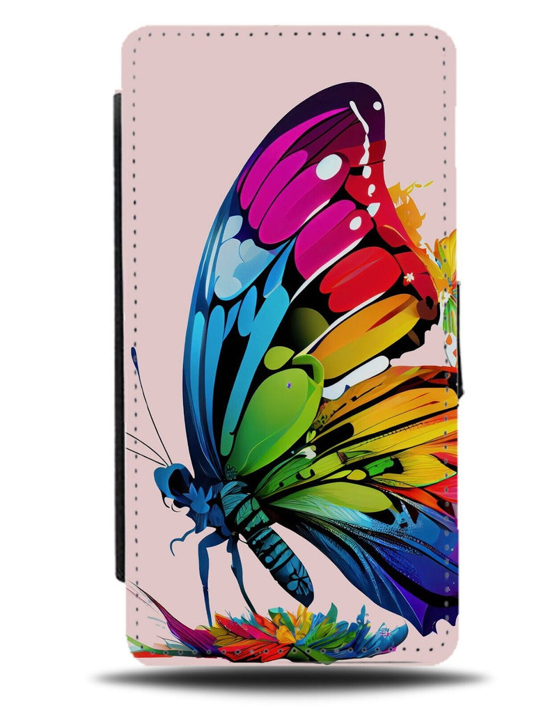 Colourful Butterfly Wings Flip Wallet Case Wing Butterflies Rainbow Nature AF53