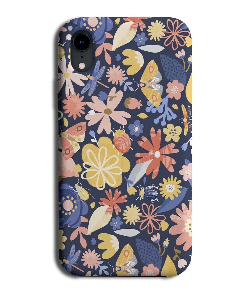 Colourful Cartoon Flowers and Butterflies Phone Case Cover Butterfly Floral E547