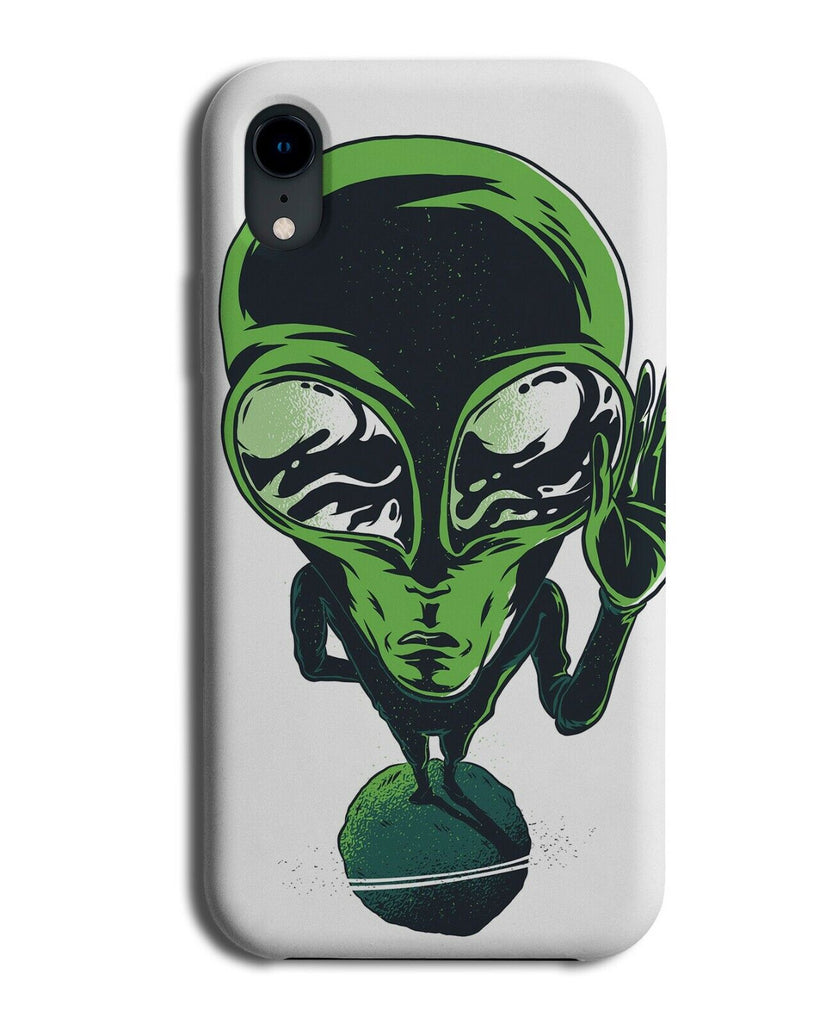 Alien On Tiny Earth Phone Case Cover Aliens Small Sized Planet Funny Photo i929