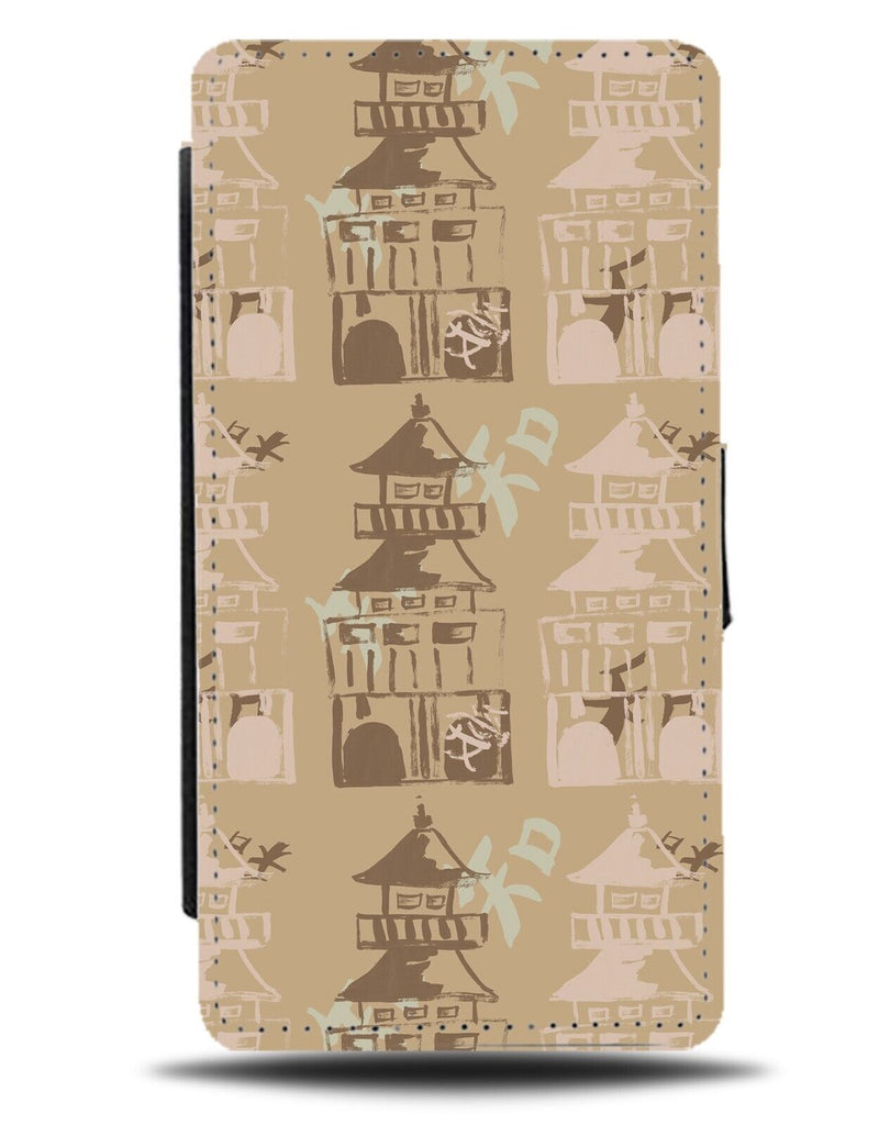 Asian Structures Design Flip Wallet Case Asia Traditional Oriental Chinese AX68