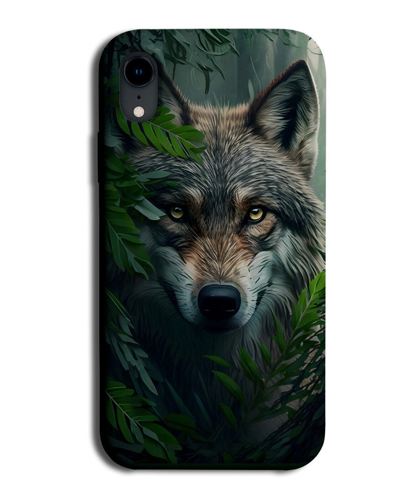 Wolf In The Jungle Phone Case Cover Wolves Wolfs Forest Leaves Wild Life CW57