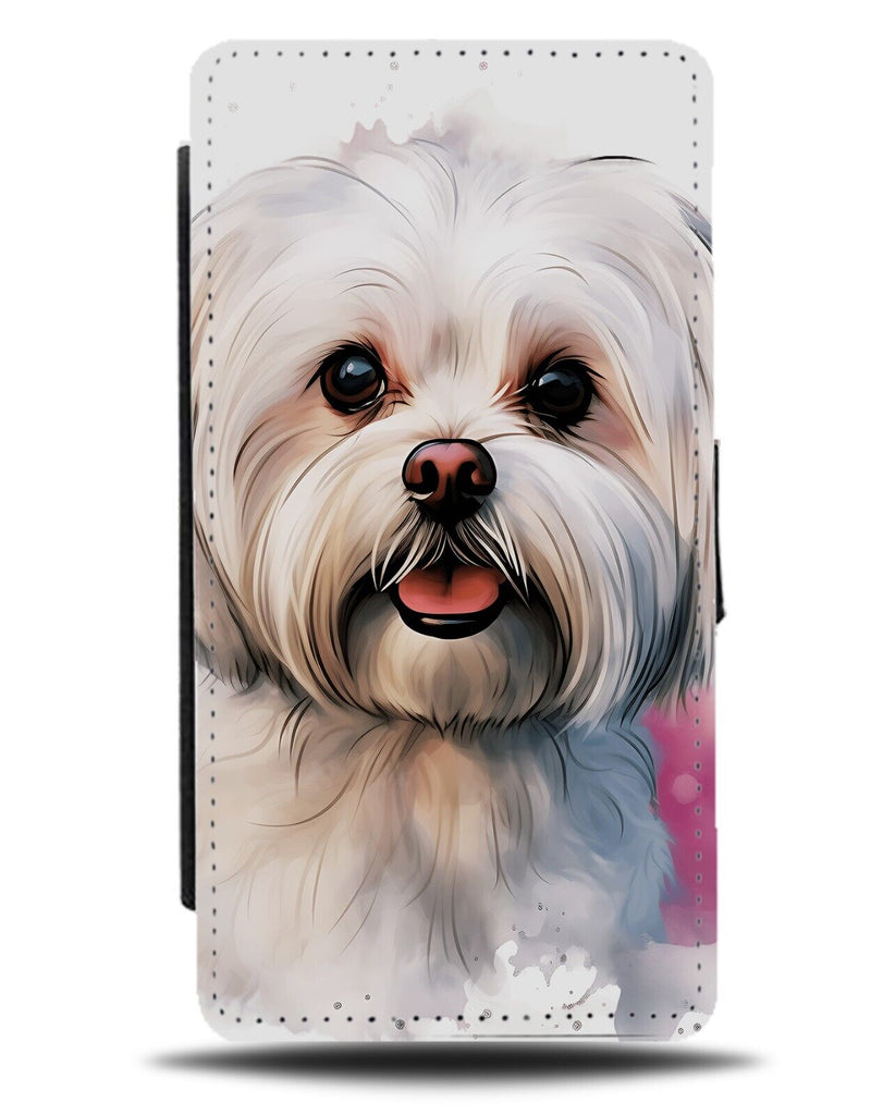 White Maltese Dog Flip Wallet Case Dogs Breed Puppy Novelty Pet Gift DD60