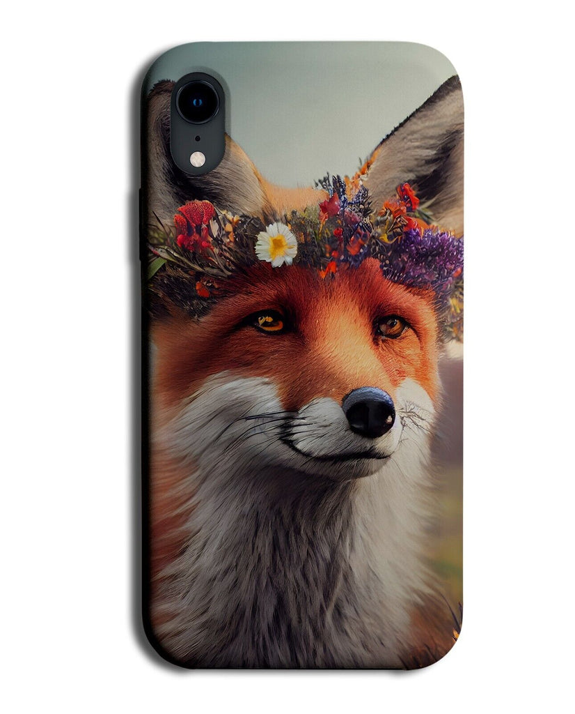 Red Fox In Flower Crown Phone Case Cover Floral Funny Novelty Foxes Street CG09