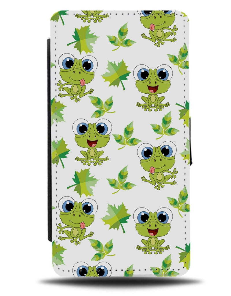 Frog Pattern Flip Wallet Case Frogs Childrens Cartoon Characters Bug Eyes AH42