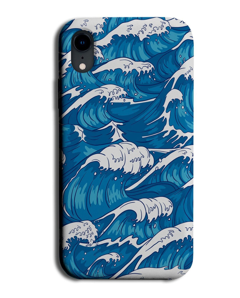 Ocean Waves Pattern Phone Case Cover Wave Surfing Surfers Surfboard Sea BB18