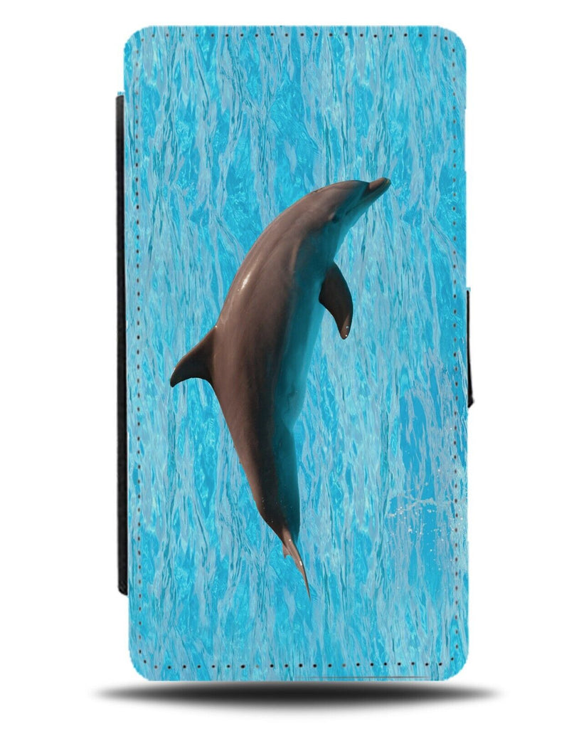 Jumping Dolphin Flip Wallet Case Dolphins Jump Leap Photograph Picture Sea BF86