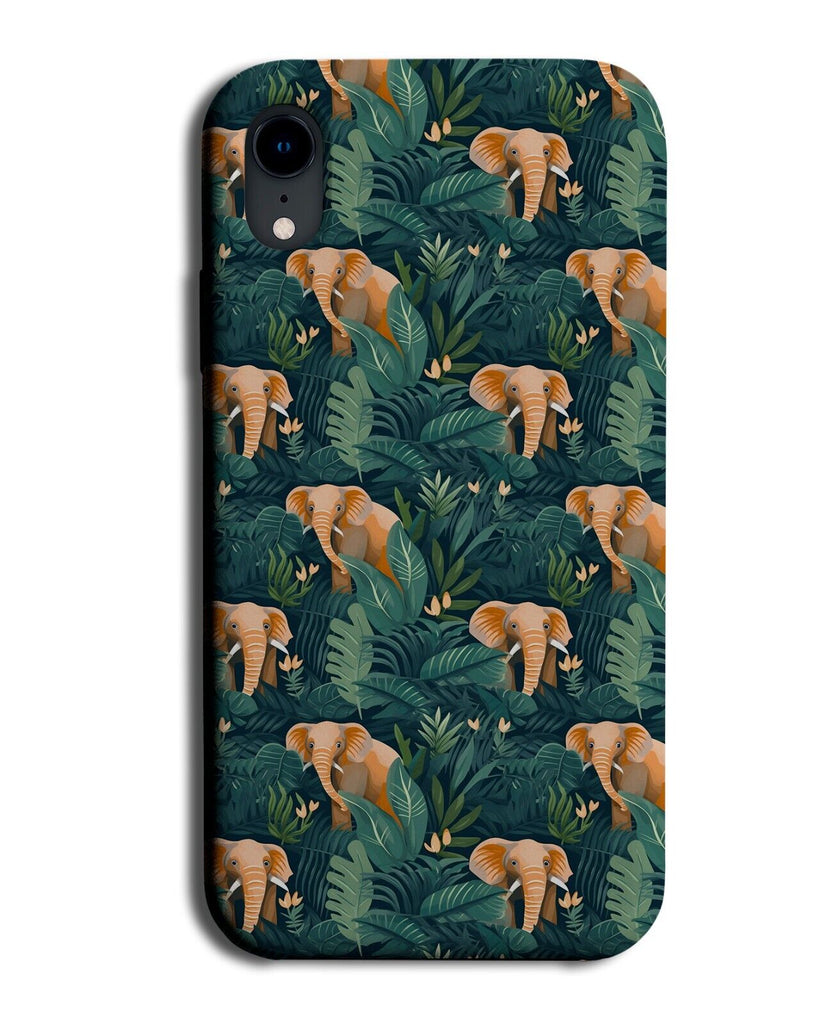 Elephant In The Trees Pattern Phone Case Cover Elephants Jungle Leaves Wild CG25