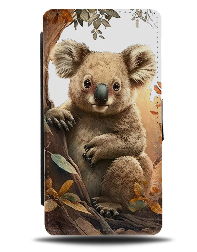 Beautiful Koala Flip Wallet Case Koalas Bear Painting Print Wild Animal CZ06