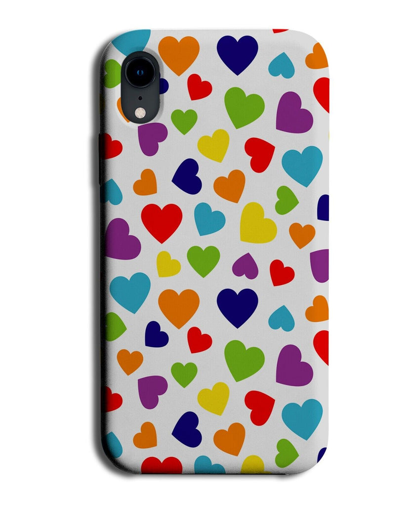 Colourful Love Hearts Phone Case Cover Loves Hearts Different Coloured Kids AZ25