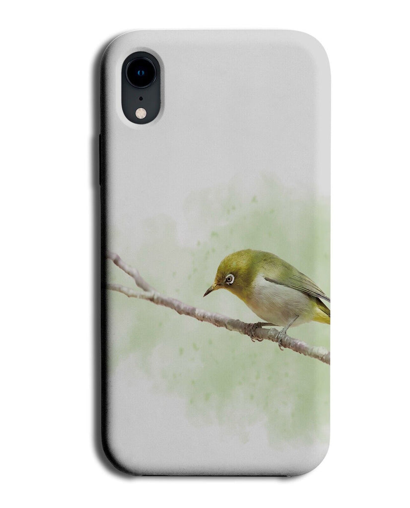 Watercolour Green Bird On Branch Phone Case Cover Branches Birds Exotic Q446U