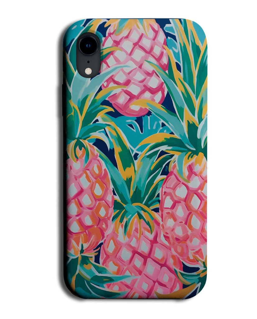 Pink Pineapple Oil Painting Phone Case Cover Pineapples Tropical Fruit CS45