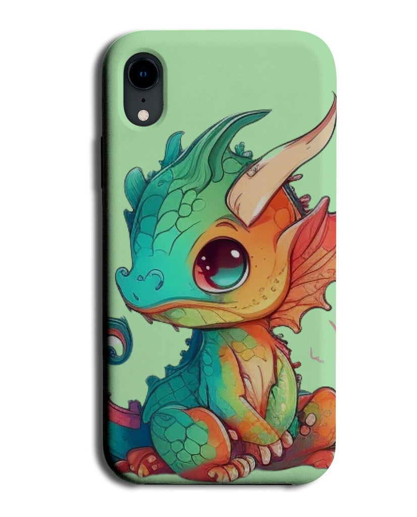 Dragon Illustration Phone Case Cover Funny Dragons Cartoon Storybook Comic BF55