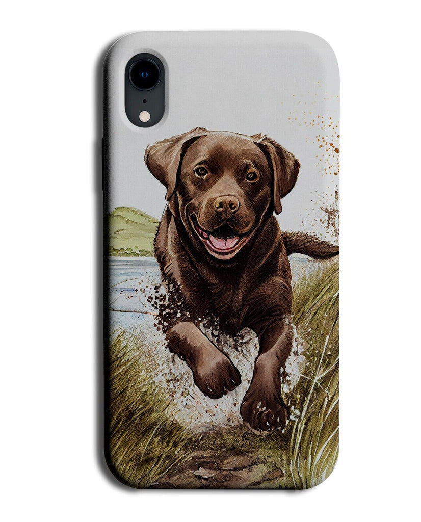 Running Chocolate Labrador Phone Case Cover Labradors Brown Dog Dogs Cute AF89