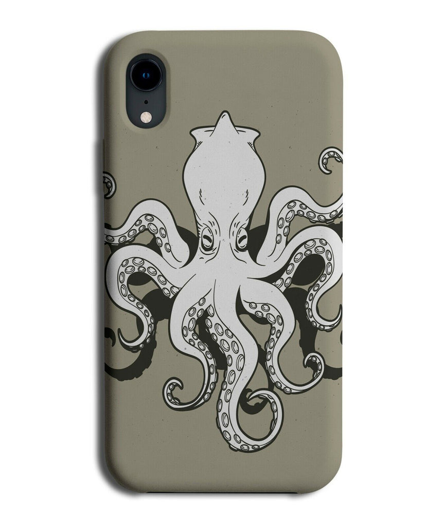 Stylish Octopus Phone Case Cover Retro Shapes Arms Legs Water Ocean J855