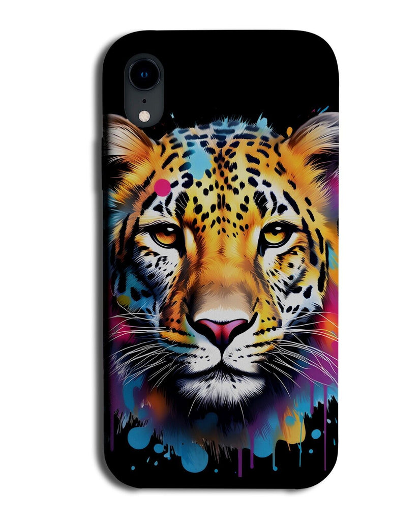 Colourful Cheetah Face Phone Case Cover Pop Art Leopard Leopards Graffiti CZ56
