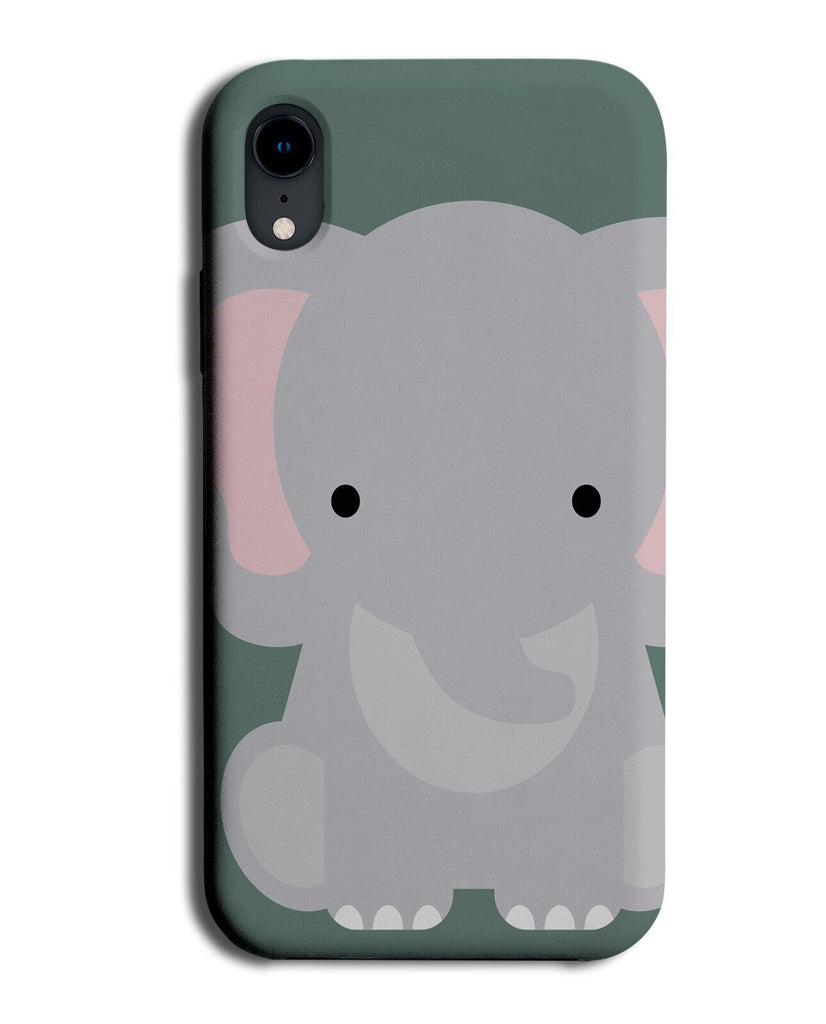 Dark Green Elephant Phone Case Cover Animal Cartoon Childrens Elephants Q852M