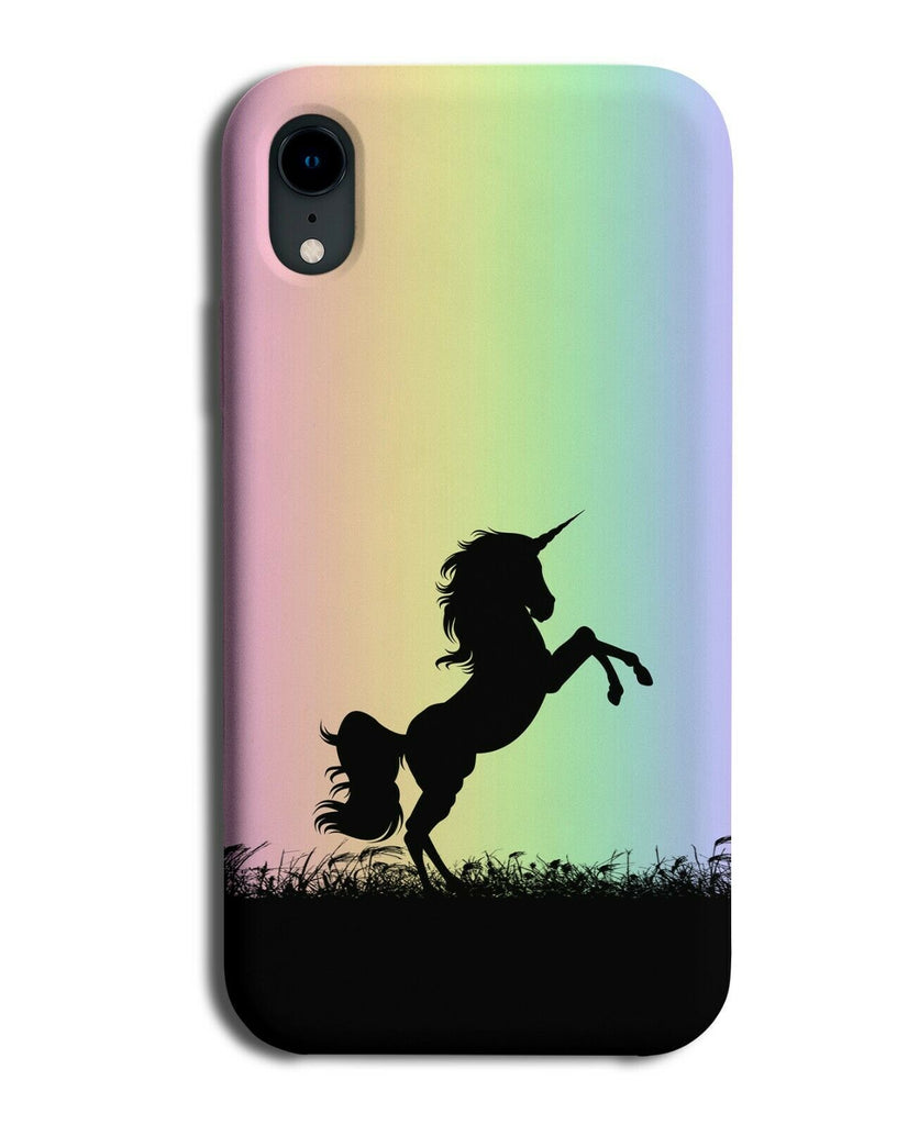 Unicorn Silhouette Phone Case Cover Unicorns Rainbow Colourful I103