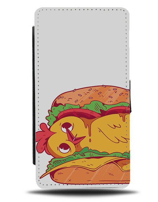 Funny Hiding Chicken In Burger Phone Cover Case Chickens Burgers Nugget J085