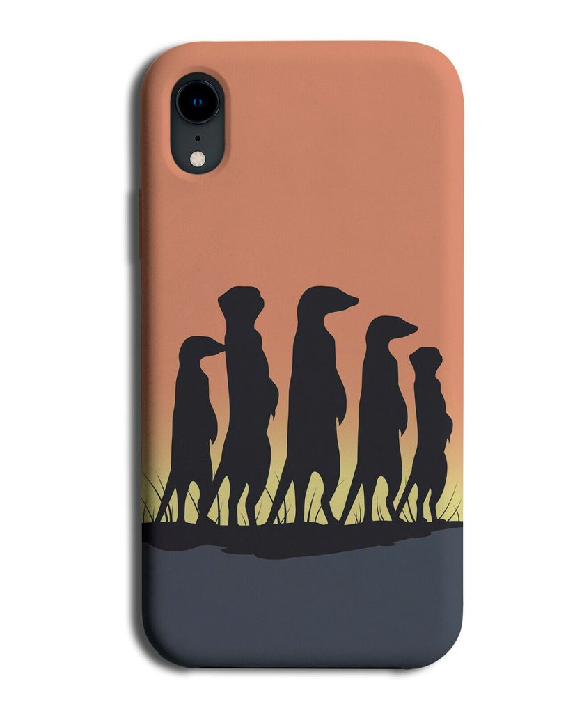 Meerkats Silhouette In The Sunset Phone Case Cover Meerkat Africa African J731