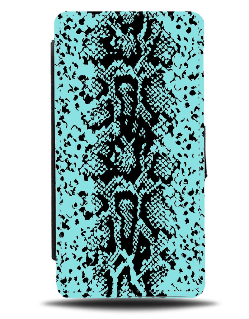 Baby Blue Snake Skin Flip Wallet Case Snakes Scales Markings Print Reptile CP72