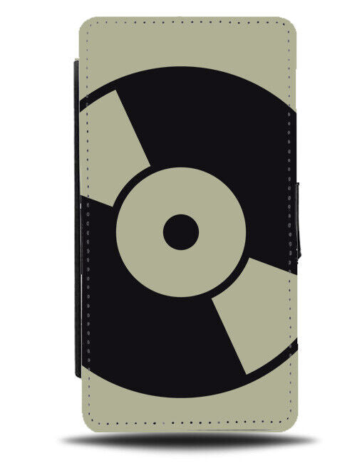 Retro Coloured Vinyl Record Silhouette Flip Wallet Case Vinyls Shape Symbol K442