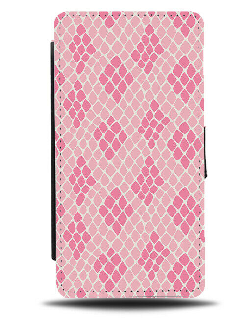 Pink Reptile Flip Wallet Case Reptiles Snake Snakes Scales Pattern Present F664