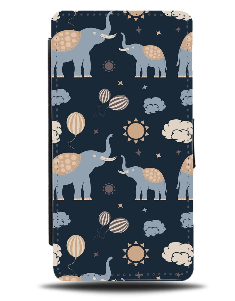 Bedtime Story Elephants Flip Wallet Case Kids Bed Time Cartoon Kids Childs AD48