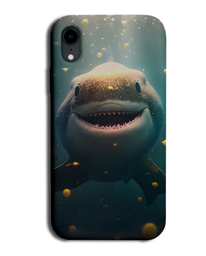Funny Smiling Shark Phone Case Cover Lol Great White Grin Teeth Smile Face AG91