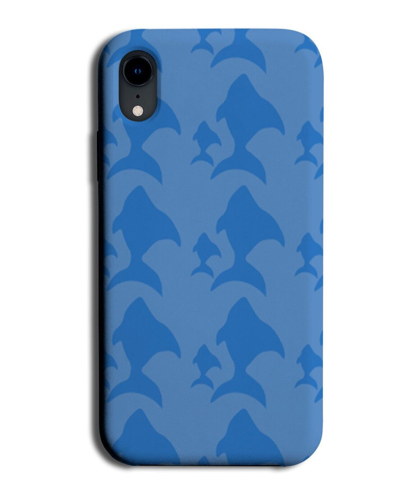 Neon Blue Ocean Fish Phone Case Cover Silhouette Shape Shapes Silhouettes BA84