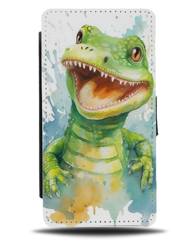 Childrens Dinosaur Crocodile Flip Wallet Case Cartoon Water Kids Croccy DA97