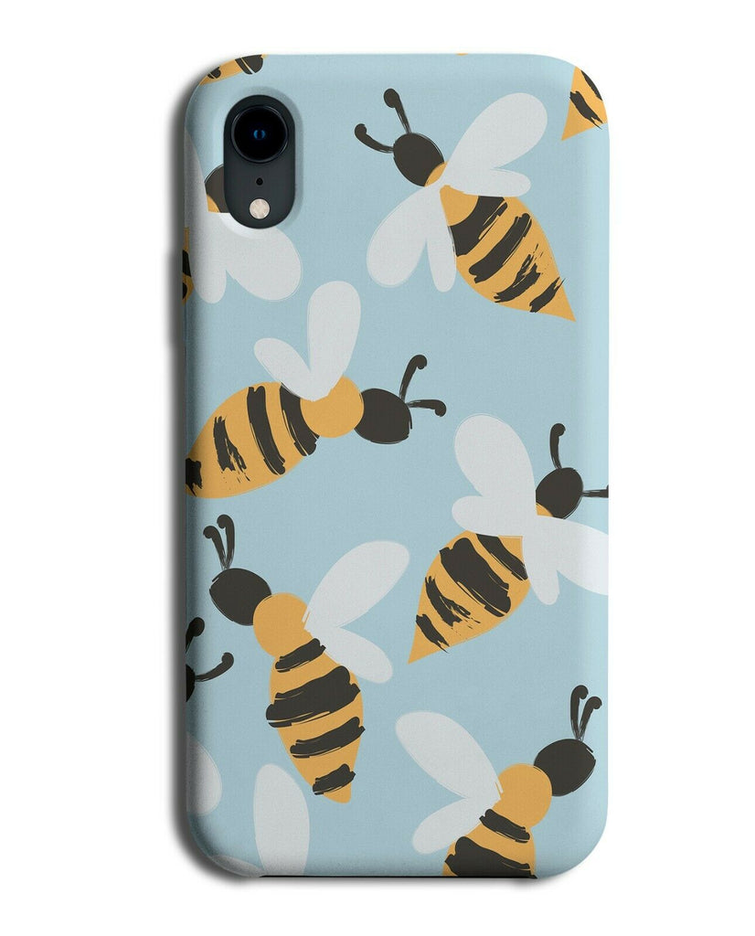 Bee Drawing Phone Case Cover Painting Bees Wasp Wasps Childrens Kids F608