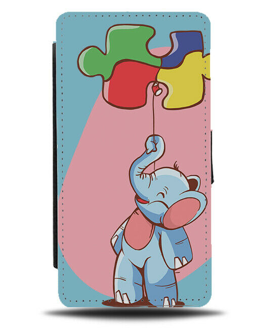 Elephant With Jigsaw Puzzle Balloon Phone Cover Case Piece Shape Colourful J312