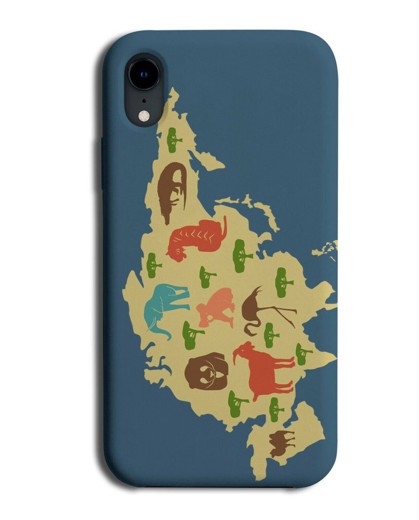 Indian Map Phone Case Cover India Atlas Country Gift Map Animals Shape J566
